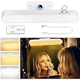 SLDALES LED Schminklicht für Spiegel,Dimmbar Schminklampe,4500mAh Wiederaufladbar Spiegelleuchte,Tragbare Abnehmbare 360°Drehung Kabellos Make up Licht