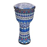 Kind Djembe Trommel Trommelfell Aus Ziegenleder Langlebig, Buschtrommel Schlagzeug Ethnischer Stil, Handtrommel für Geburtstag, Party(Large 10-inch Starry Sky B)