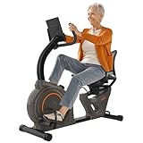 Niceday Liegeergometer für Zuhause mit 16 verstellbaren Widerstandsstufen, exklusiver App-Konnektivität, LCD-Display, Herzfrequenzsensoren