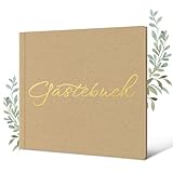 Fosdaling Gästebuch Hochzeit mit 72 Blanko Seiten - Premium Papier Hochzeitsgästebuch - Hochzeitsalbum - Hochzeitsbuch Gästebuch für Hochzeiten, Jubiläen, Geburtstage, Taufe etc