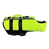 Vohoney Pet Hundeschwimmweste Schwimmweste Badeanzug Hundelebensweste Aqua-Top Größenverstellbar Dog Vest Lifejacket (S, Grün)