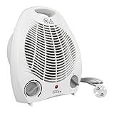 Güde 85175 Heizlüfter GH 2000 (2000 W Heizleistung, 2 Stufen (1000/2000 W), Ventilatorfunktion, Gebläseleistung 75 m³/h, stufenloser Thermostat, Überhitzungs- & Kippschutz, Tragegriff, schnelle Wärme)