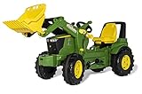 Rolly Toys Trettraktor rollyFarmtrac Premium John Deere 7R 730032 (inkl. rollyTrac Lader, ab 3 Jahre, längen-und höhenverstellbarer Sitz, Flüsterlaufreifen), grün