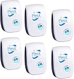Ultraschall Schädlingsbekämpfer, 6 Stück Insektenschutzmittel Moskitoschutz Innenräumen Pest Repeller, Schädlingsbekämpfung Insekt gegen Moskito, Kakerlake, Mäuse, Spinnen, Fliegen