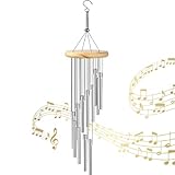Windspiele für Draußen Hängend,Chimes Metall Wind,Alu-Röhren Windspiel,Draußen Windspiele,Chimes Klangspiel,Metall Windspiel Anhänger,Windspiel Rohr für Draußen Heimdekoration Garten TerrasseGeschenke