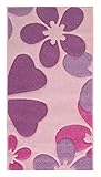 Luxor Living Spielteppich Flair Carving - Kinderteppich Mädchen mit Blumen Design - ideal als Spielteppich - Teppich Kinderzimmer Mädchen - pflegeleicht und strapazierfähig 80 x 150 cm