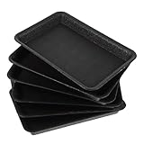 Kisangel Rechteckige Blumentopf Untersetzer Schwarze Pflanztassen Mit Wasserablauf Blumentopf Trays Für Pflanzen Ideal Für Innen Und Außenbereich