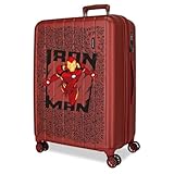 Joumma Marvel Ironman Medium Koffer, rot, 48 x 65 x 27 cm, starr, 3,5 kg, TSA-Verschluss, integrierter ABS, 3,5 kg, 72 l, ausziehbar