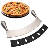 Pizzaschneider,Dancepandas 30 cm Pizzaschneider aus Edelstahll,Großer Pizzaschneider mit Schutzhülle,mit Doppeltem Griff und Scharfe Klinge,zum Schneiden von Pizza,Kuchen,Brot