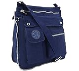 ekavale - leichte Damen-Umhängetasche - Praktische Crossbody-Handtasche - mit vielen fächern - Schultertasche wasserabweisende Damentasche (Marineblau)