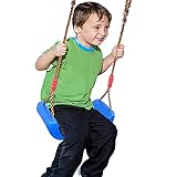 Kugooyi Schaukel Garten, Höhenverstellbar Schaukelsitz Schaukelbrett Brettschaukel für Kinder Zum Schaukeln Zubehör Indoor Outdoor (Blau)