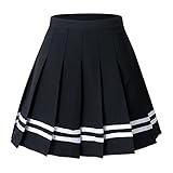 Hoerev Damen Mädchen Faltenrock Skirt Tennisrock Tennis Rock,44,XXXL