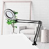 LED Home Kaltlicht USB Clip Tischlampe mit Lupe für Wartungskreis Mini Selfie Licht
