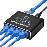 Ethernet Cable Splitter | Ethernet Distribution Device | Fast Internet Splitter | RJ45 Internet Adapter, 1000 Mbps Ethernet Connector, TV Network Adapter, Splitter für mehrere Verbindungen