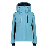CMP Damen Outdoorjacke Funktionsjacke Skijacke Jacket Fix Hood, Farbe:Hellblau, Größe:44, Artikel:-L615 Niagara