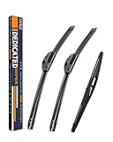 Ersatz für Acura RDX 2019–2021 Silent Wipers – FAPIUO Scheibenwischer vorne und hinten, 66 cm / 45,7 cm + 30,5 cm, komplettes Wischerblatt-Set (3 Stück)