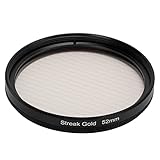 Wasserdichte UHD Kamera Objektivfilter Kratzfeste Aluminiumrahmen Gold Kratzeffekt Filter für (52mm)