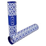 iplusmile Kalligrafie Sammelbox aus Verdicktem Material Aufbewahrungsbox für Schriftrollen und Bildrollen mit Brokatmuster Teleskop Aufbewahrungshalter für Kunstwerke Versandrolle für