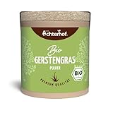 Gerstengras Pulver Bio 40g | milder Geschmack, frisches Aroma | Rohkostqualität | Bio-Qualität | vom Achterhof