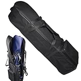 Golfclub -Reisetasche, Schwarze Golfbeutel, Vistaprint Langlebiger 900d Oxford Black Travel Cover - Wasserdichte Golfbeutel -Schutzschutz, Golfclub -Tragetasche Mit Rädern Für Golfschläger Und