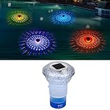 Solar schwimmende Pool-Lichter, wasserdichte Solar-Badewannenleuchte, verstellbar, solarbetrieben, dekorative bunte Lichter Floater für Whirlpools und Spas