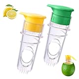 LUMOOM 2 Stück Zitronenpresse, Zitruspresse Manuell, Handgehaltene Zitruspresse, Limettenpresse Lemon Squeezer, Zitronenpresse und Zitronenausgießer, für Zitronen Orangen