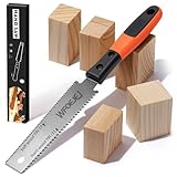 Japanische Handsäge 6 Zoll Doppelschneidige Zugsäge SK5 Flexible Klinge TPI 11/17 Klinge mit Softgrip Griff für Holzbearbeitung aus Hartholz und Weichholz