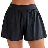 Halcurt Badeshorts Damen Badehose Schnell Trocknende Boardshorts Locker Schwimmshorts Strand Surf Schwimmhose L