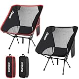 SWAWIS 2 Pack Campingstuhl Faltbar Angelstuhl Klappstuhl Camping Stuhl 150KG Tragbarer Campingstuhl mit Tragtasche, Klappstuhl Anglerstuhl Kleiner Klappstühle für Camping, Picknick, Outdoor