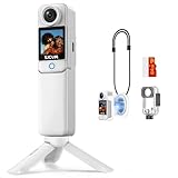 SJCAM C300 Actionkamera 4K, 7 Stunden Akkulaufzeit, 6-Achsen-Stabilisierung, Dual-Touchscreen-Sportkamera, 30 m wasserdicht, Vlogging Kamera mit Zubehör-Kits, schwarz, Geschenke mit 64-GB-Karte