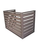 Aluminium-Abdeckung für den Außenbereich – Diebstahlschutz, Geräuschreduzierung, wetterfeste Zaunabdeckung in Braun – schützt und verdeckt Ihre Klimaanlage für lange Haltbarkeit.