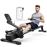 MERACH Rudergerät für zuhause mit Exklusiver Interaktiver APP-Karte und Spielen, Hai-ähnliches Aussehen, Intensives Rudererlebnis, Platzsparend, Geeignet für Ganzkörpertraining