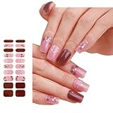 Gels Nagelstreifen Licht Erforderliche Gele Nagelfolien Semi Cured Nails Polish Strips Nails Art Sticker Art Decoration Semi Cured Polish Stickers