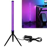 Schwarzlicht Röhre,Stehende Schwarzlichtlampe 41cm Höhe 10W 395-405nm Schwarzlichtlampe Partylicht,Schwarzlicht LED Strip mit Schalter,USB UV LED Schwarzlicht für Party Zubehör Bühnenbeleuchtung