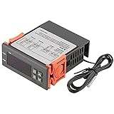 ARCELI AC 110V-220V Fahrenheit/Celsius digitaler Temperaturregler Thermostat Wärme- / Kühlmodus mit Sensor 2