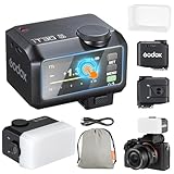 Godox iT30Pro-O iT30Pro O Mini KameraBlitz mit Weißem Diffusor Speedlite Camera Flash 560 Blitze bei Voller Wireless Master&Receiver Leistung 2.4G TTL Touchscreen für Olympus Panasonic DSLR (Schwarz)