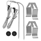 POPETPOP Grillthermometer mit Silikongriff Lebensmitteltemperaturmessgerät Präzise Kochsonde Hitzebeständig und Sofort Ablesbar Back und Bbq Thermometer für Fleisch und Ofen