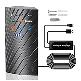 DVB-T2 HD Antenne Innen Außen, 39DBI 480 km Reichweite Indoor-Freeview-Antenne mit Intelligentem Signalverstärker, Doppelsignalmodus und 10m Kabel Unterstützen HD-TV 1080P 4K