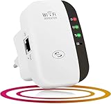 MKOIJN WLAN Repeater 300 Mbit/s 2.4 GHz, WiFi Extender Booster mit Repeater/AP Modus und WPS-Funktion, Internet Verstärker bis zu 3650 sq.ft und 35+ Geräten (Weiss)