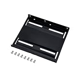 BIGtec Festplatten Adapter SSD HDD Einbaurahmen 2,5' auf 3,5' Wechselrahmen PC Computer Halterung Schienen Mounting Frame schwarz Metall