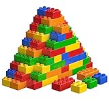 WYSWYG Große Klassische Bausteine-Set, 70 Teile Steine in 5 Farben, Kompatibel mit Top-Marken Baustein - Ideal für Kinder ab 3 4 5 Jahre