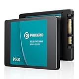 PHIXERO P500 SSD Festplatte intern 1TB 3D NAND, 2,5 Zoll SATA Ⅲ 6 Gb/s internes Solid-State-Laufwerk für Laptops, Desktops und Spielekonsolen-PC