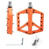 Rutschfestes Fahrradpedal Flache Plattform Abgedichtetes Lager Fußbrett 9/16 Zoll Gewinde Mountainbike Fußstütze Bike Pedal