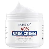 OUKEYA Urea Creme 40% für Füße, Hände, Fersen, Ellenbogen & Knie, gegen trockene rissige Haut, Hornhautentferner & Hautpflege, 150g