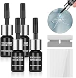 HONBQYCC Steinschlag reparaturset windschutzscheibe 4er-Pack, Windschutzscheibe reparaturset Glas Reparatur Set, Windshield Repair kit, Zur Reparatur von Kratzern, Löchern, und Sternförmigen Rissen