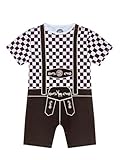 FC Bayern München Baby Body Lederhose | Kurzarm | Braun