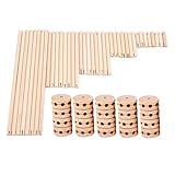 ibasenice 60 Teiliges Holzbaukasten Für Pädagogisches Zusammensteckbares Zur Frühen Der Kognitiven Fähigkeiten Von Kleinkindern Bausteine Für Jungen Und ädchen