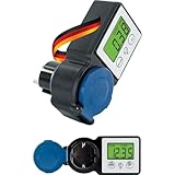 SCHWAIGER Energiekostenmessgerät Stromzähler Steckdose Outdoor IP44 Einspeisemessgerät Balkonkraftwerk Solaranlage beleuchtetes Display Watt Volt kWh digital Stromkostenmessgerät Einspeisung messen