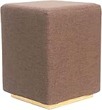 Moderner kleiner Ottoman-Fußhocker mit gepolstertem Schaumstoff-Sitz, zeitgenössischer quadratischer Polsterhocker