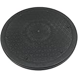 25cm Drehplattform Drehscheibe mit Stahlkugellagern 360 Grad Rotierende Plattenteller Mehrzweck Drehbar Plattform Diamantmuster Oberfläche für TV, Monitor, Küchengeräte UVM(Schwarz)